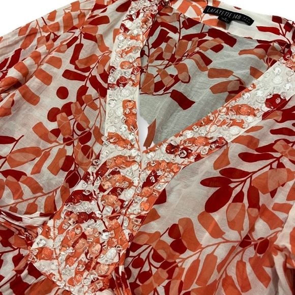 Lafayette 148 Daimu Silk Beaded Blouse Size 4 - Picture 2 of 4